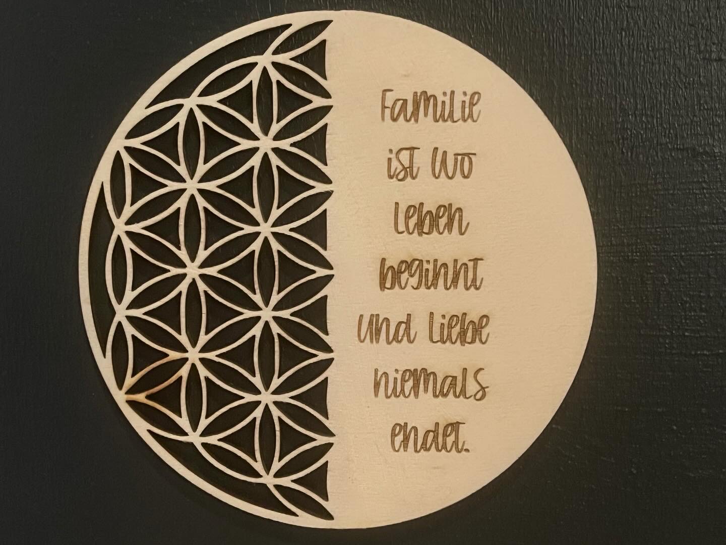 Deko-Geschenke Lebensblume mit Spruch